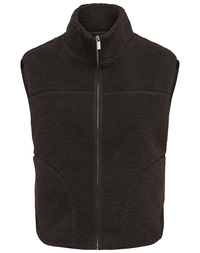  Only - ONLBaby Teddy High Zip Vest - Coffee Bean